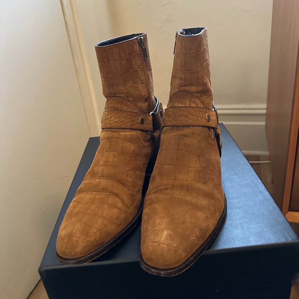 Saint Laurent Men's Wyatt Harness Boots